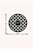 Artroya Flower of Life Dekoratif Metal Duvar Saati -Ev Ofis  - 51 x 51 - cm - Siyah - CLOCK-025