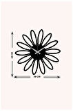 Artroya Papatya Metal Duvar Saati   -Ev Ofis  - 40 x 40 - cm - Siyah - CLOCK-014