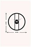 Artroya Baykuş Metal Duvar Saati -Ev Ofis  - 40 x 40 - cm - Siyah - CLOCK-045
