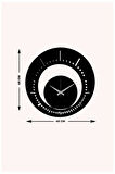 Artroya Dekoratif Metal Duvar Saati   -Ev Ofis  - 40 x 40 - cm - Siyah - CLOCK-173