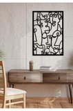 Artroya Modern Mixed Faces Metal Duvar Tablosu - Ev Duvar Dekorasyonu - 72 x 50 cm -Siyah - ARTS-022