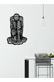Artroya Modern Melting Man Metal Duvar Tablosu - Ev Duvar Dekorasyonu - 50 x 76 cm -Siyah - ARTS-011