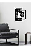 Artroya Modern Roma Metal Duvar Saati   -Ev Ofis  - 50 x 44 - cm - Siyah - CLOCK-242