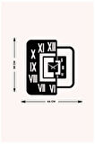 Artroya Modern Roma Metal Duvar Saati   -Ev Ofis  - 50 x 44 - cm - Siyah - CLOCK-242