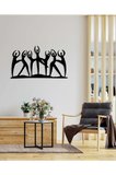 Artroya Modern People's Metal Duvar Tablosu - Ev Duvar Dekorasyonu - 45 x 80 cm -Siyah - ARTS-045