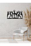 Artroya Modern People's Metal Duvar Tablosu - Ev Duvar Dekorasyonu - 45 x 80 cm -Siyah - ARTS-045