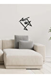 Artroya Modern Art Metal Duvar Saati   -Ev Ofis  - 40 x 40 - cm - Siyah - CLOCK-174