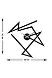 Artroya Modern Art Metal Duvar Saati   -Ev Ofis  - 40 x 40 - cm - Siyah - CLOCK-174