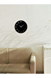 Artroya Modern Art Metal Duvar Saati  -Ev Ofis  - 40 x 40 - cm - Siyah - CLOCK-251