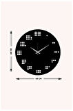 Artroya Modern Art Metal Duvar Saati  -Ev Ofis  - 40 x 40 - cm - Siyah - CLOCK-251