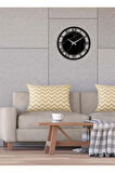 Artroya Modern Roma Rakaml Metal Duvar Saati -Ev Ofis  - 40 x 40 - cm - Siyah - CLOCK-040