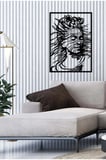 Artroya Modern  Metal Duvar Dekoru - Ev Duvar Dekorasyonu - 70 x 50 cm -Siyah - ARTS-061