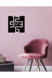 Artroya Modern Text Metal Duvar Saati  -Ev Ofis  - 50 x 50 - cm - Siyah - CLOCK-092