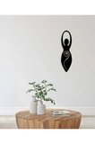 Artroya Modern Kibele Symbol Metal Duvar Tablosu - Ev Duvar Dekorasyonu - 100 x 27 cm -Siyah - ARTS-005