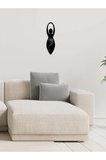 Artroya Modern Kibele Symbol Metal Duvar Tablosu - Ev Duvar Dekorasyonu - 100 x 27 cm -Siyah - ARTS-005