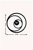 Artroya Dairesel Metal Duvar Saati -Ev Ofis  - 42 x 42 - cm - Siyah - CLOCK-073