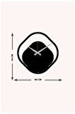 Artroya Modern Dekoratif Metal Saat -Ev Ofis  - 40 x 44 - cm - Siyah - CLOCK-026