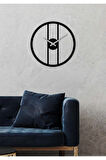 Artroya Modern Art Metal Saat -Ev Ofis  - 40 x 40 - cm - Siyah - CLOCK-054