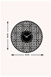 Artroya İllüzyon Metal Duvar Saati -Ev Ofis  - 50 x 50 - cm - Siyah - CLOCK-228