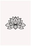 Artroya 3D Lotus Metal Duvar Tablosu - Ev Duvar Dekorasyonu - 68 x 44 cm -Gümüş - ARTS-335SILVER
