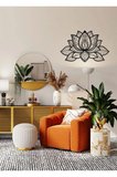 Artroya 3D Lotus Metal Duvar Tablosu - Ev Duvar Dekorasyonu - 68 x 44 cm -Siyah - ARTS-335SİYAH