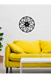 Artroya Geometrik Metal Duvar Saati -Ev Ofis  - 50 x 50 - cm - Siyah - CLOCK-126