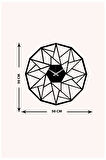 Artroya Geometrik Metal Duvar Saati -Ev Ofis  - 50 x 50 - cm - Siyah - CLOCK-126