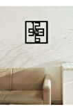 Artroya Modern Text Metal Duvar Saati   -Ev Ofis  - 50 x 50 - cm - Siyah - CLOCK-091