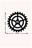 Artroya Gearwheel Metal Saat -Ev Ofis  - 40 x 40 - cm - Siyah - CLOCK-064