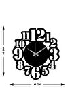 Artroya Modern Number Metal Duvar Saati   -Ev Ofis  - 45 x 40 - cm - Siyah - CLOCK-192