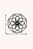 Artroya Gibella Modern Dekoratif Metal Saati -Ev Ofis  - 49 x 49 - cm - Siyah - CLOCK-012