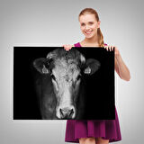 Harita Sepeti İnek Dekoratif Kanvas Tablo 1137