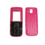 Nokia 113 Kapak Nokia 113 uyumlu Pembe ön Kapak Arka Kapak Tuş Takımı