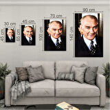 Atatürk Cam Tablo - Yatay Motif 01-077