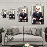 Atatürk Cam Tablo - Yatay Motif 01-085