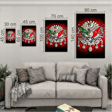 Modern Osmanlı Cam Tablo - Yatay Motif 01-004