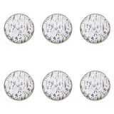 Porland Botanical Desen Düz Tabak 27cm 6'lı 04ALM005048