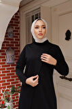 Tesettür Tunik Pantolon Takım BRC8075 Siyah