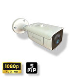 1 Kamerali Set - Hareket Algılayan Gece Görüşlü 24 Smd Led 5MP Sony Lensli 1080P Full HD Metal Kasa Güvenlik Kamerasi Seti 6224