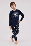 Erkek Çocuk  %100 Pamuklu Baba & Oğul İkili Pijama Takımı L1.RP.371.8.002