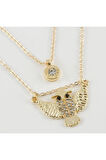 Baykuş Figürlü Yeni Sezon İkili Kolye