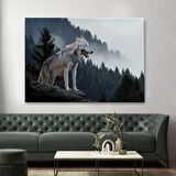 Harita Sepeti Bozkurt Dekoratif Kanvas Tablo 1148