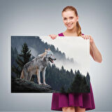 Harita Sepeti Bozkurt Dekoratif Kanvas Tablo 1148