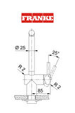 Franke Atlas Neo Doccia Spiralli Gold Armatür