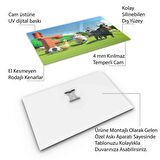 Eğitici Çocuk Odası Cam Tablo - Yatay Motif 01-051