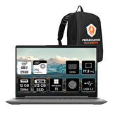Lenovo IdeaPad 3 17IAU7 i7-1255U 12GB 512GB SSD 17.3" FHD W11H Taşınabilir Bilgisayar & PER4 Çanta