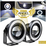 Universal Mercekli Led Angel Sis Farı, 76mm Beyaz Renk