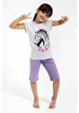 U.S Polo Assn Kız Çocuk Bermuda Pijama Takımı 1049