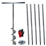 Galvaniz Toprak Burgusu Uzatmalı Sondaj Aleti Çap 15 cm Boy 6 mt