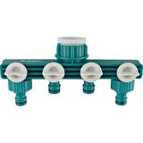 Raco Expert 55257 Dört Çıkışlı Vanalı Musluk Bağlantısı 3/4''- 1''